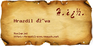 Hrazdil Éva névjegykártya