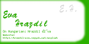 eva hrazdil business card